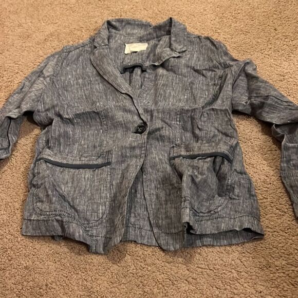 Caslon petite small denim blazer - Picture 3 of 7
